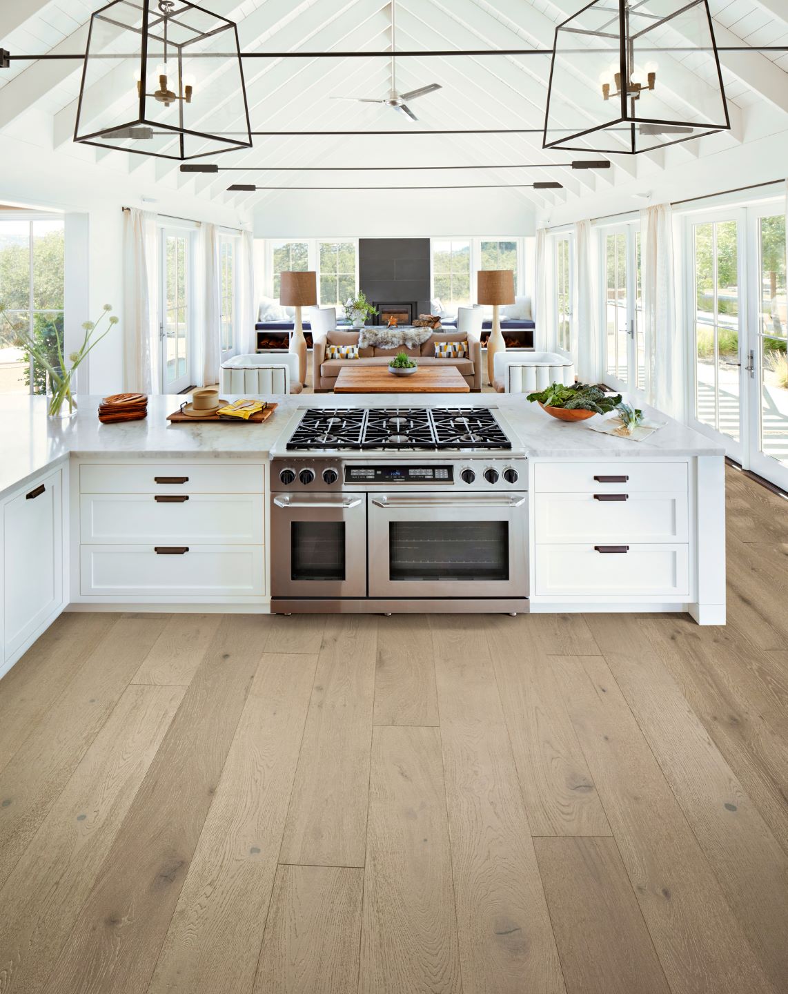 Installed laminate flooring in home